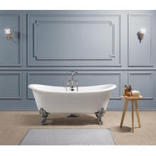 72 Double Slipper Cast Iron Bathtub For Hotel